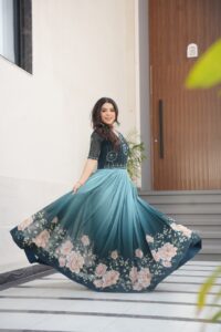 candy pink aqua anarkali uk